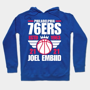 Philadelphia 76ERS Embiid 21 Basketball Retro Hoodie